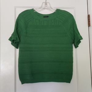 Ann Taylor Factory green pointelle sweater